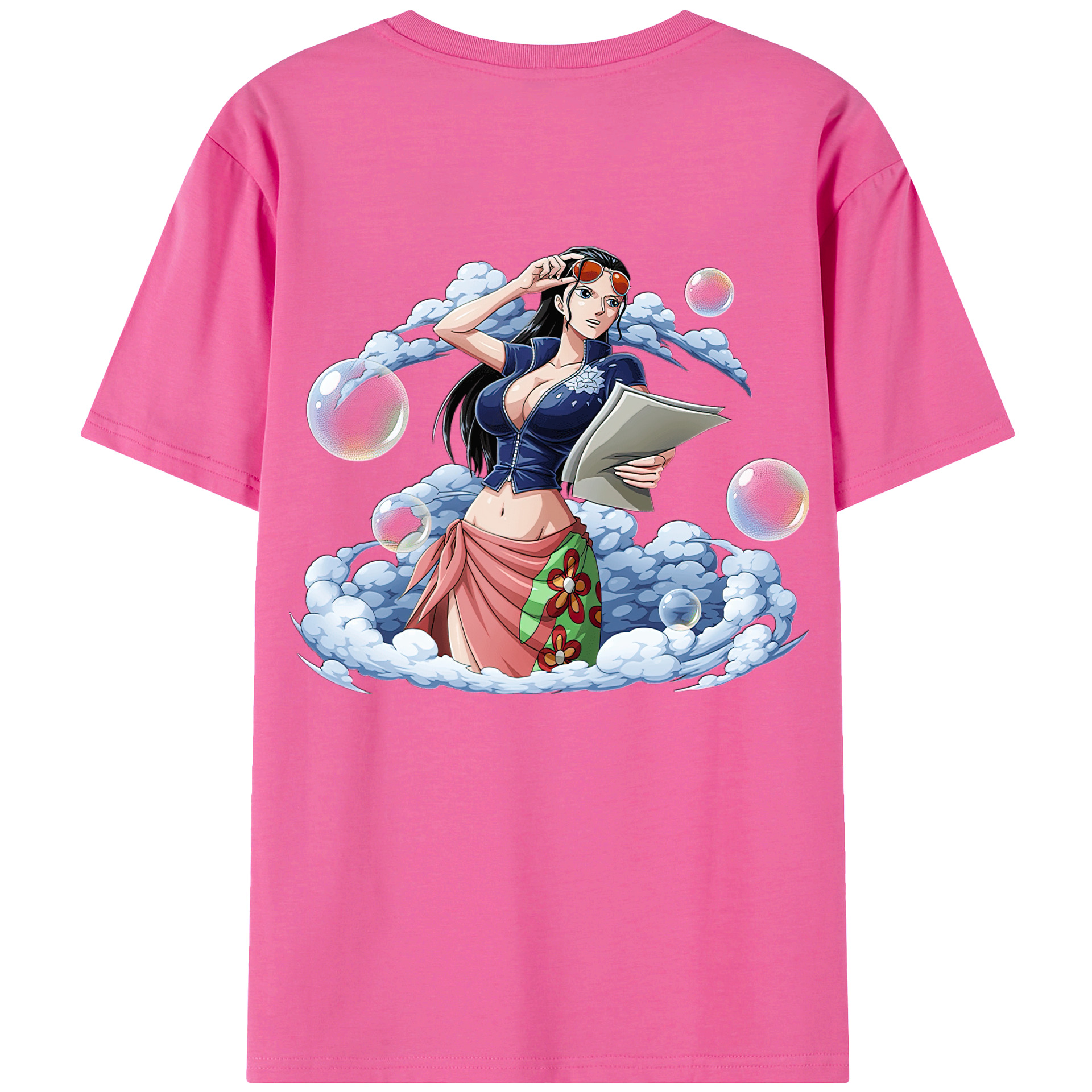 ワンピース ニコ・ロビン ONE PIECE Nico Robin レディース半袖Tシャツ(バックプリント)